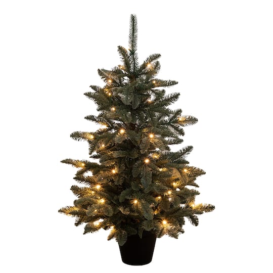 Nearly Natural 3Ft Pre-Lit Artificial Christmas Pine Tree, Warm White LED Lights in Green | 3 ft | Michaels®